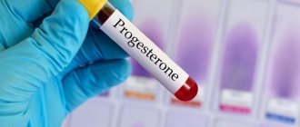 Blood test for progesterone